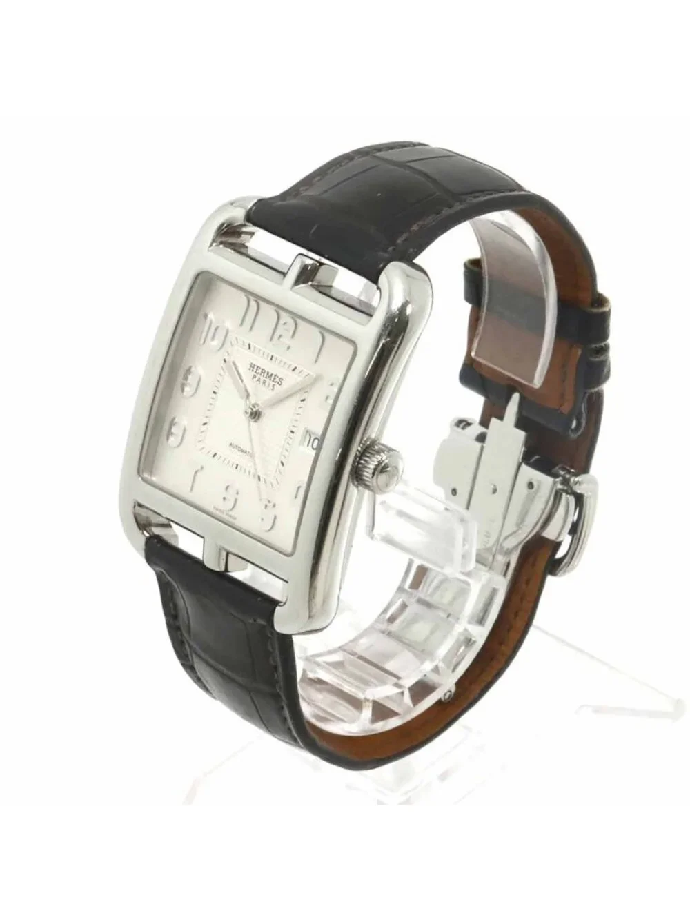 Hermes Cape Cod Cd6 710 Watch Date Silver Automatic